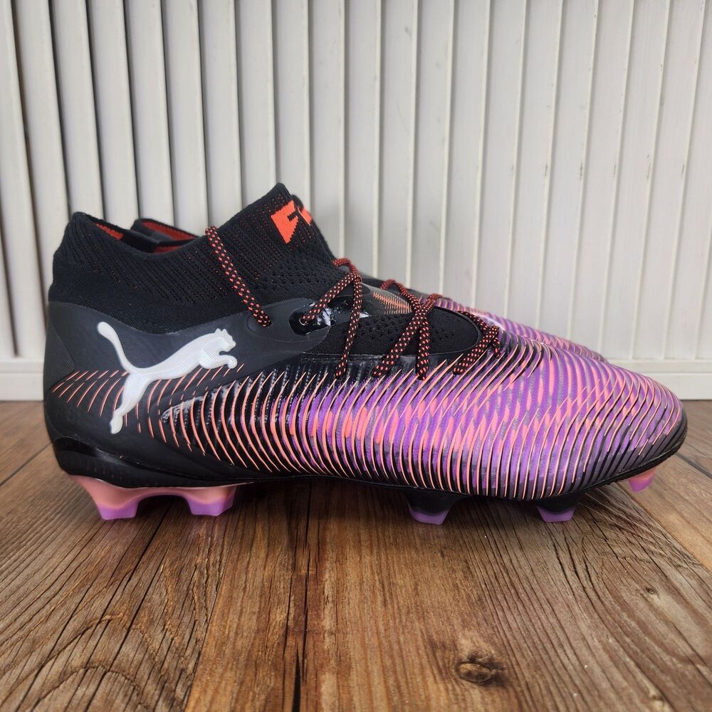 PUMA Future 8 Ultimate FG Soccer Cleats Mens Size 10 Black Glowing Red 108138-01